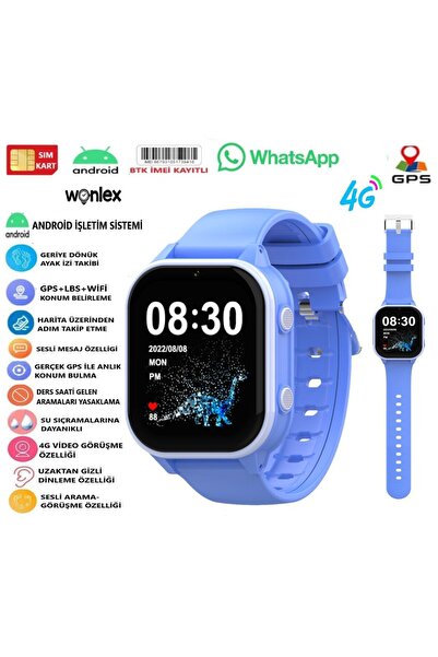 wonlex 4G SİM KARTLI GPS'Lİ ÇOCUK SAATİ KT19PRO (WHATSAAP-WİFİ-İMEİ KAYITLI-İ...