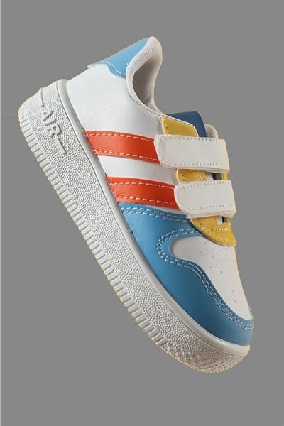 Beınsteps Air V2 - Pantofi sport confortabili pentru copii, alb, albastru, roșu