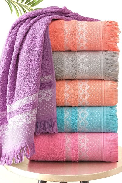 Comfort Home Set de 6 prosoape pentru mâini și față cu franjuri |   Prosop pe...