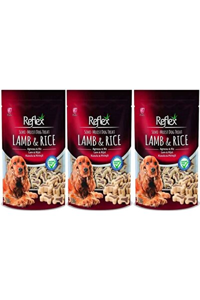Reflex Kuzu Etli Ve Pirinçli Küçük Irk Köpek Ödülü 150 gr 3'lü Set
