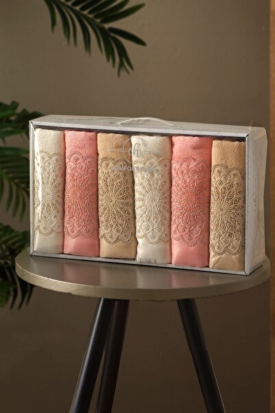 Comfort Home مجموعة مناشف اليد والوجه المكونة من 6 قطع في صندوق من أثينا| منشفة الرأس| 50x90 سم| 100% قطن