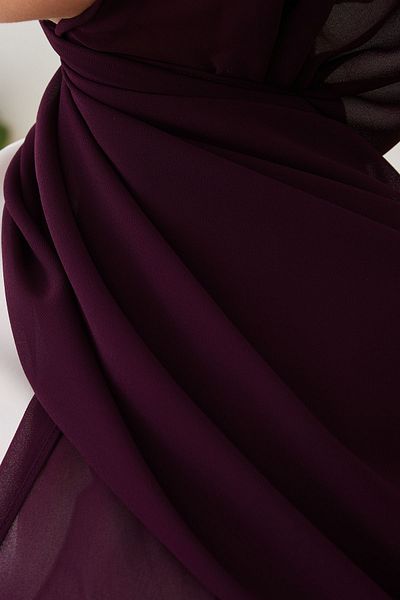 Femple Modest Winter Bloom Colorful Luxury Chiffon Shawl - 180x70cm Hijab