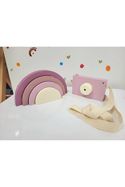 tinyminywoods لعبة قوس قزح والدفورف ديكور + كاميرا