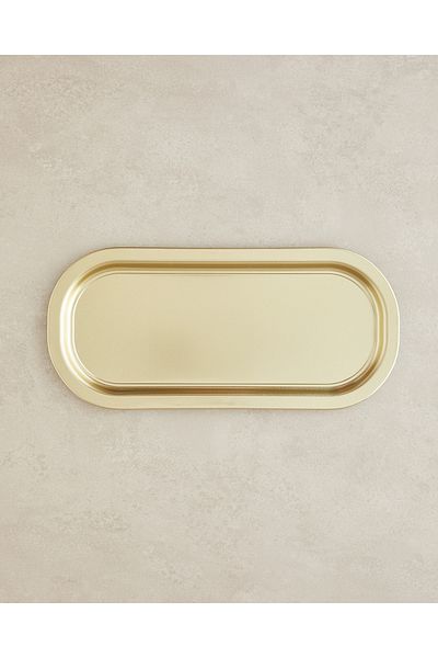 English Home Cordie Gold Metal Tray - 35x15 cm