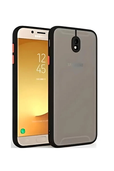 Fibaks Samsung Galaxy J4 Kılıf Mat Parmak İzi Yapmaz Kamera Korumalı Renkli Tuşlu Sert Silikon Kapak