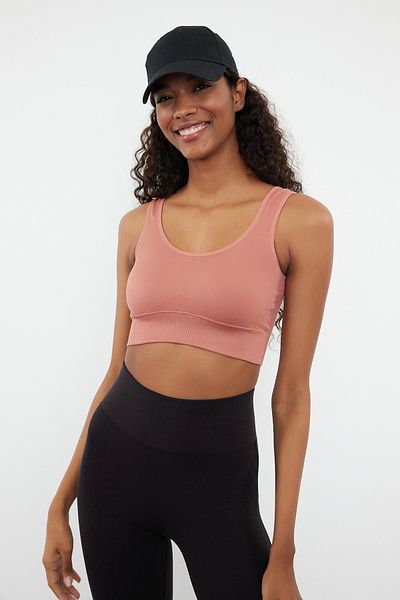 Trendyol Collection Dark Rose Dried Seamless Knitted Sports Bra - Supported and Shaping TWOAW23SS00019