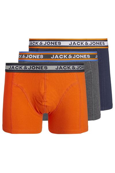 Jack & Jones Jack Jones Myle Trunks - Πακέτο 3 ανδρικών μπόξερ Noos σε μπλε ναυτικό 12236561 -04