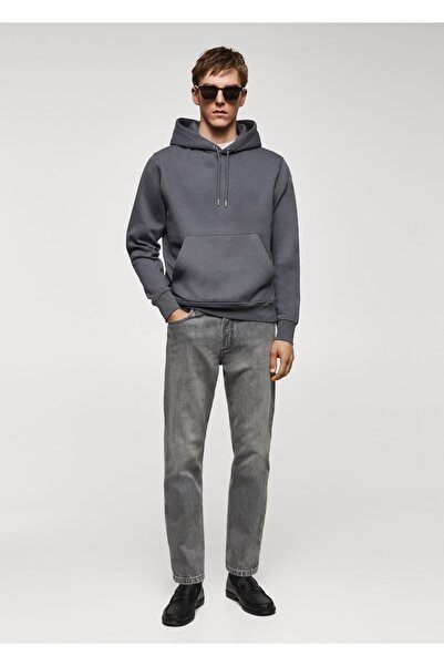 MANGO Man Kapüşonlu Pamuklu Kanguru Sweatshirt