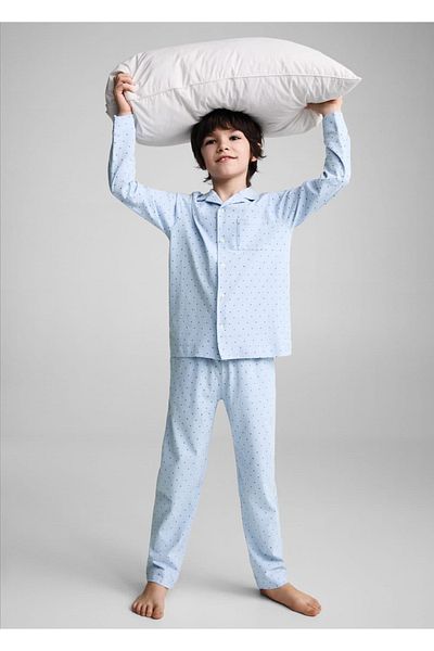 MANGO Kids Langer Pyjama mit Muster