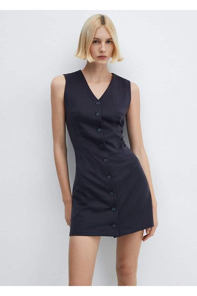 MANGO Woman Rochie scurtă - Design cu nasturi