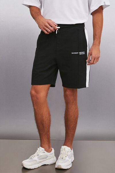 GRIMELANGE Alberto Men's Regular Fit Comfortable Cut 100% Cotton Organic Cotton Black Shorts