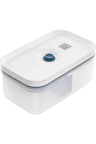 ZWILLING Fresh & Save Vacuum Food Transport Container, M, Plastic, Semi Clear-Mediterranean Blue