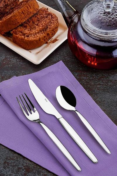 Hisar Optima Lidya 30 Piece Steel Fork Spoon Knife Set
