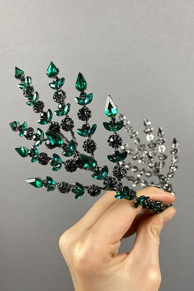 Hayalperest boncuk Helenist Double Sided Bridal Henna Crown