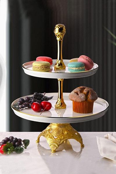 İpek Porcelain Two-Layer Presentation Holder Gold 14-010-k-18