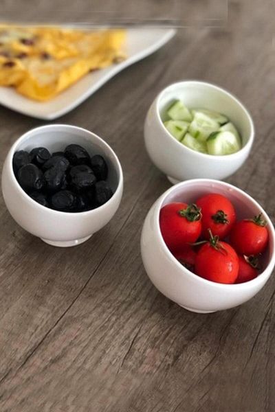 TEKBİR PORSELEN Tekbir Tekbir White Porcelain 3-Piece Side Bowl Set Yg11-743s