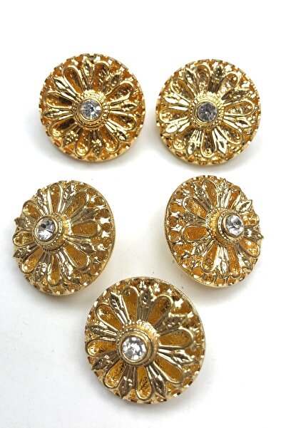 Bontex Χρυσοκίτρινο Βραδινό Φόρεμα με Πέτρες Πέρλες – Κουμπί