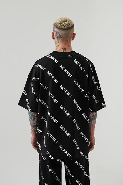 Machinist Ανδρικό μπλουζάκι Mchnst Angels Printed Oversize Μαύρο T-Shirt