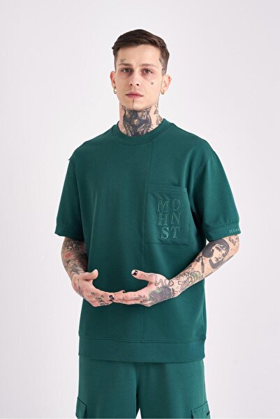 Machinist Ανδρικό μπλουζάκι oversized Petrol Green - MCHNST Design Basic