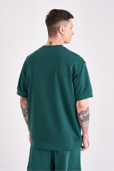 Machinist Ανδρικό μπλουζάκι oversized Petrol Green - MCHNST Design Basic