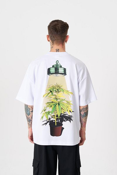 Machinist Ανδρικό λευκό μπλουζάκι Herb Machinist Oversize