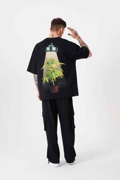 Machinist Ανδρικό μαύρο μπλουζάκι Herb Machinist Oversize