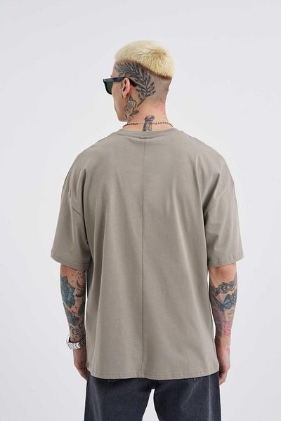 Machinist Ανδρικό μπλουζάκι Basic Super Cotton Oversize Χακί