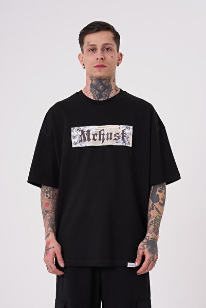 Machinist Ανδρικό μαύρο μπλουζάκι με στάμπα Savage World