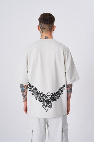 Machinist Tricou gri pentru bărbați cu imprimeu Eagle Mahinist