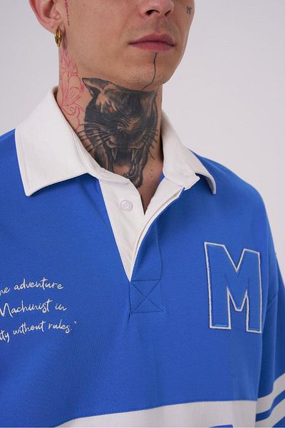 Machinist Ανδρικό μπλουζάκι Polo Neck 87 τεμαχίων γαλάζιο