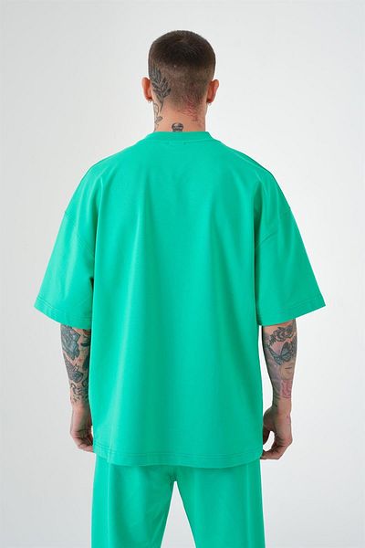 Machinist Ανδρικό μπλουζάκι Basic Cotton Oversize πράσινο
