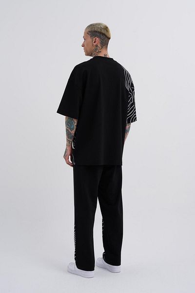 Machinist Oversize Men's Set - Black and White, Printed