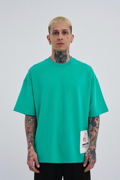 Machinist Ανδρικό μπλουζάκι ανοιχτό πράσινο Oversize - Break The Rules Printed