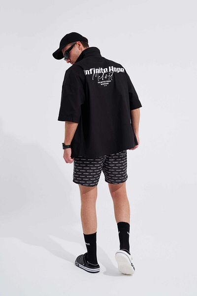 Machinist Black Machinist Printed Men's Swim Shorts