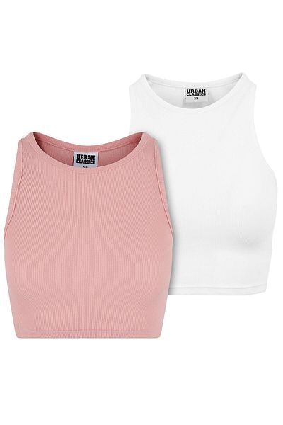 Urban Classics Damen 2er-Pack geripptes Crop-Top für Damen
