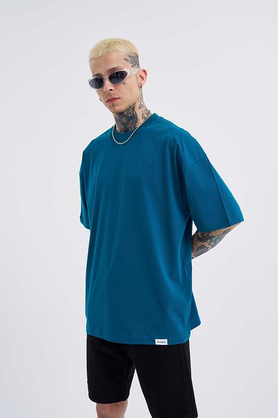 Machinist Ανδρικό μπλουζάκι Basic Super Cotton Oversize Dark Petrol