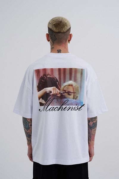 Machinist Men's Oversize White T-shirt - Don't Play With Printed