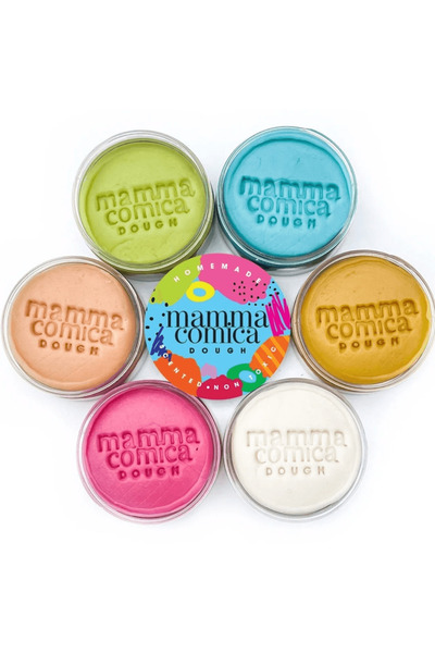 MammacomicaDough 6 عبوات ألوان بودرة 6*130 جرام