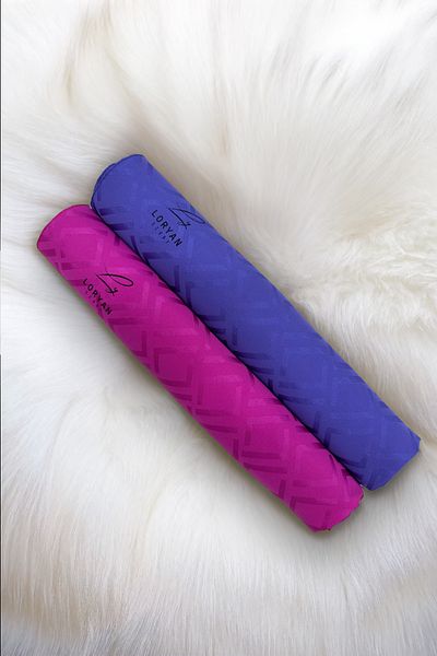 Loryan Flush Jacquard 2-Piece Scarf Set - Logo Pattern, Fuchsia-Very Fairy, Advantage Shawl Package