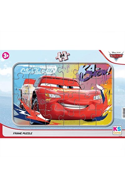 Ks Games Disney Cars (arabalar) Lisanslı Frame Puzzle/yapboz 24 Parça