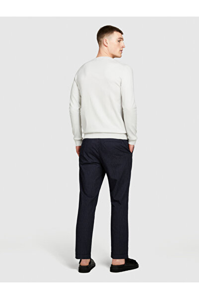 Sisley Light Gray Crew Neck Men's Sweater - Koton Mix