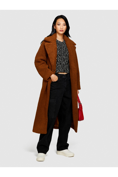 Sisley Black Koton - Pantaloni cargo din denim reciclat cu potrivire conforta...