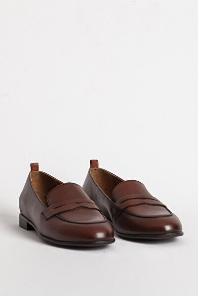 Dericlub Br 04037 Real Leather Women's Loafer Tan