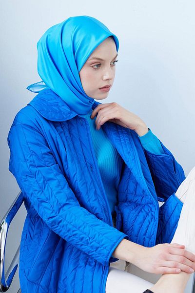 Qef Two Color Scarf Dark Blue&Indigo