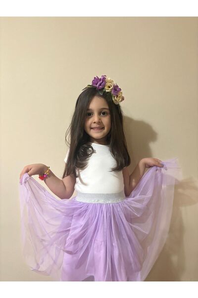 Neon Kız Çocuk Tütü Etek 23 Nisan Doğum Günü Tütü Etek 2/3/4/5/6/7 Yaş