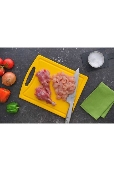 Mutfak10 Polyethylene Cutting Board Yellow 32.5*26.5*1 Cm