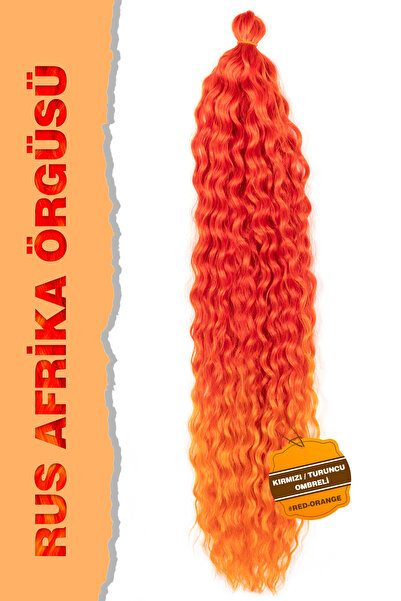 TAM TARZ Κόκκινα/πορτοκαλί ρωσικά μαλλιά αφρο κυματιστά με αποχρώσεις