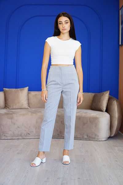 devesta Gray Full Fit Trousers