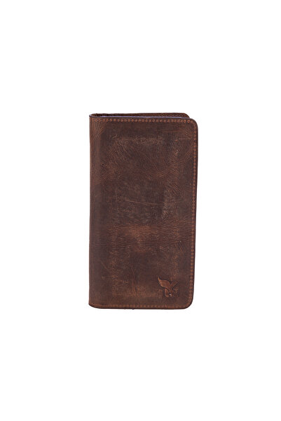 Karalı Deri Hakiki Deri Portföy Cüzdan Telefonluklu
