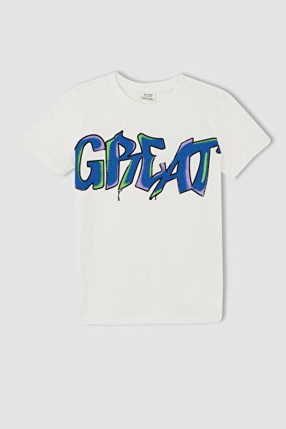 DeFacto Chlapecké tričko s krátkým rukávem Crew Neck – Y5771a622hs